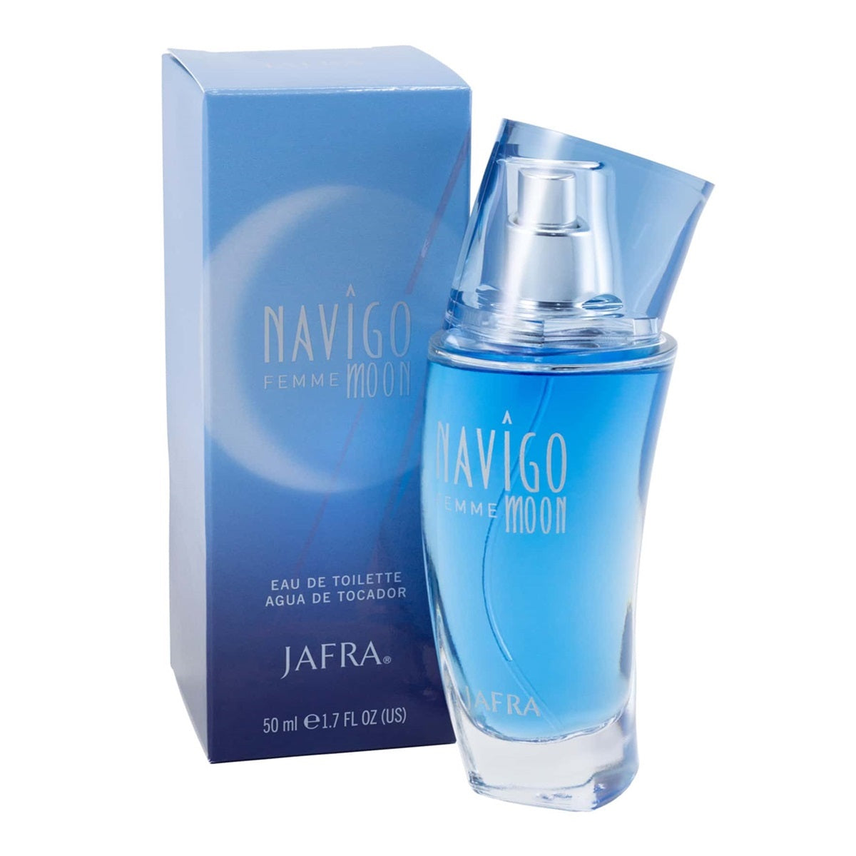 Navigo Femme Moon perfume bottle and packaging on a white background