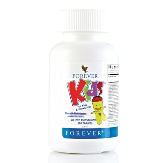 Forever Kids dietary supplement bottle on a white background