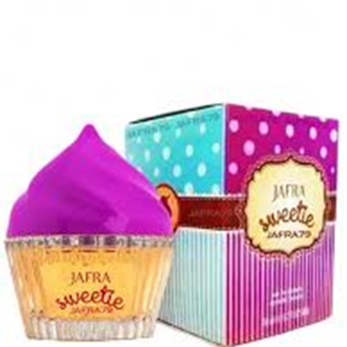 Jafra Sweetie perfume bottle and packaging on a white background